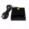 iLike 4-in-1 USB Smart Card Reader su SIM, SD ir Micro SD palaikymu, CAC skaitytuvas ID kortelėms, banko kortelėms, eID ir atminties kortelėms, juoda