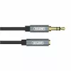 UNITEK 3.5mm garso ilginimo kabelis 1m - Kištukas į lizdą, auksuotas, juodas