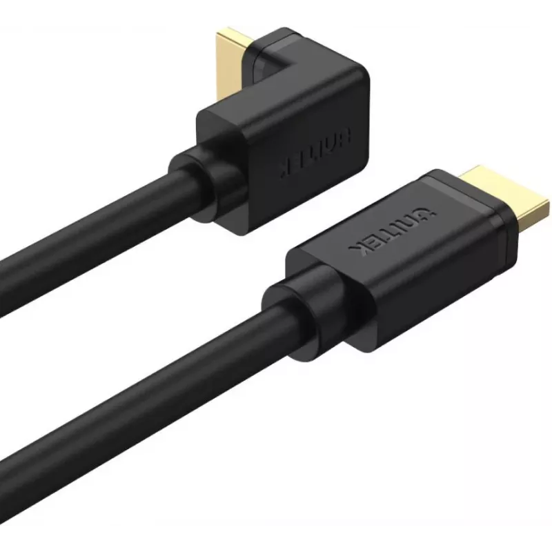 UNITEK Y-C1009 HDMI 2.0 laidas su 270 laipsnių kampu, 4K, 3 m, juodas