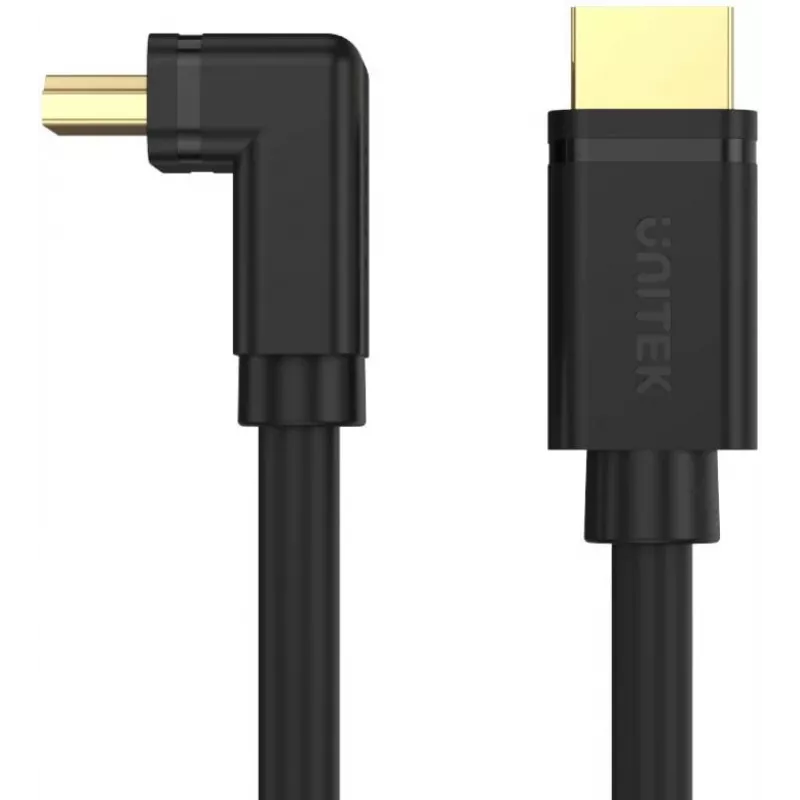 UNITEK Y-C1009 HDMI 2.0 laidas su 270 laipsnių kampu, 4K, 3 m, juodas