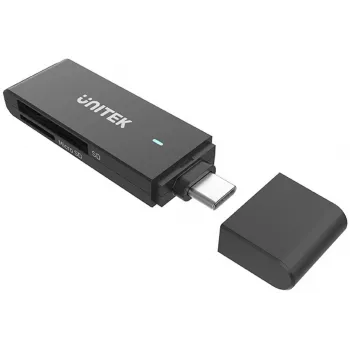 UNITEK USB-C SD & MicroSD kortelių skaitytuvas (Y-9328) - Kosminė pilka