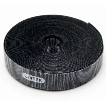 UNITEK OT142BK Hook and Loop Cable Organizer Tape 5m Black