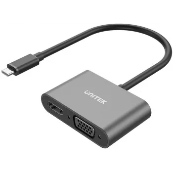 UNITEK USB-C į HDMI 4K ir VGA Full HD adapteris