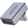 UNITEK USB-C į USB-C 90 laipsnių kampu adapteris 40Gbps 240W Space Gray