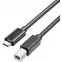 UNITEK USB-C į USB-B 2.0 spausdintuvo laidas 3m juodas