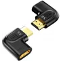 UNITEK Flat Angled 8K HDMI Adapter 90° ir 270° (2 vnt.) - Juoda