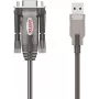 UNITEK USB-A į RS232 serijinio keitiklio laidas, DB9 kištukas, 1,5 m, juodas