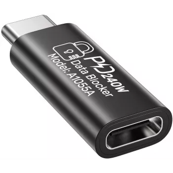 UNITEK USB-C Data Blocker Adapter 100W PD, Space Grey