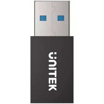 UNITEK USB-A duomenų blokavimo adapteris – tik įkrovimui, juodas