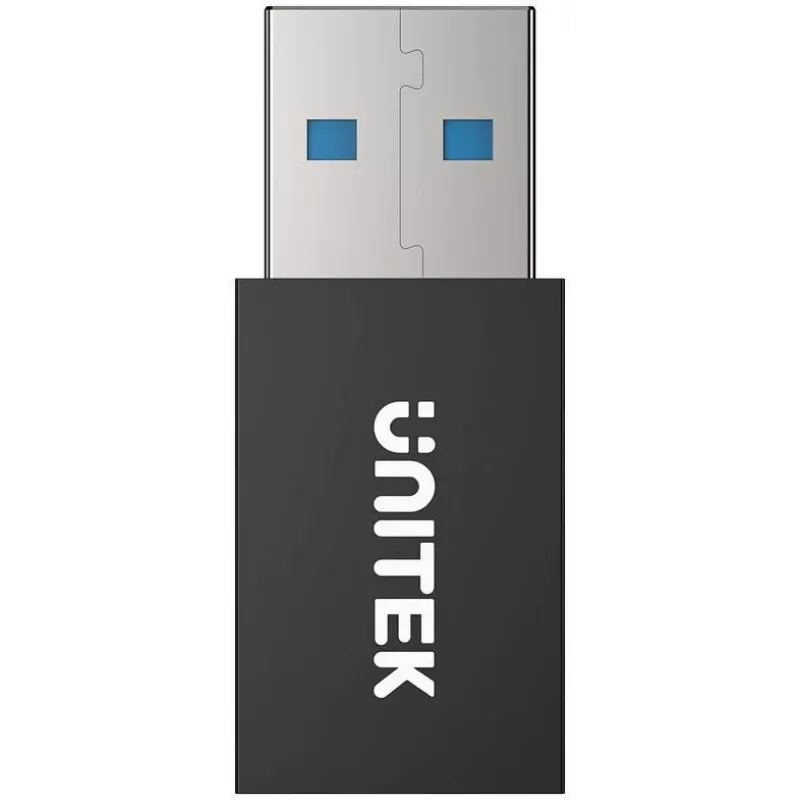 UNITEK USB-A duomenų blokavimo adapteris – tik įkrovimui, juodas