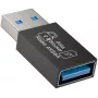 UNITEK USB-A duomenų blokavimo adapteris – tik įkrovimui, juodas