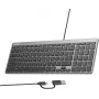 UNITEK SlimTap Lightweight Wired Office Keyboard USB-C/USB-A