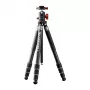 FREEWELL 5-in-1 Multifunkcinis Fotoaparato Trikojis - Aliuminio Lydinys, Rutulinė Galvutė, 1170mm Maksimalus Aukštis, 2.5kg Apkrova, Juoda