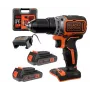 BLACK+DECKER 18V belaidis bešepetėlis gręžtuvas-suktuvas 52Nm 2x2,0Ah BL186KB