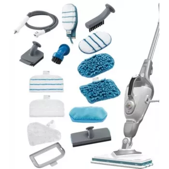 Black & Decker Steam-Mop + SteaMitt 2-in-1 garų šluota ir rankinis garintuvas 1600 W 0,5 L pilka
