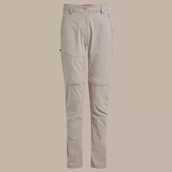 Craghoppers NosiLife Pro Convertible Trouser III Women's Hiking Trousers - Soft Mushroom