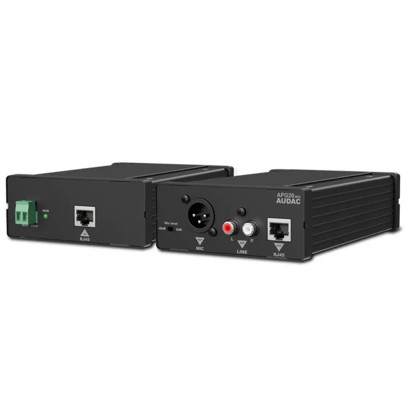 AUDAC APG20MK2 garso keitiklis Dante/AES67 į analoginį, juodas