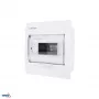 SCHELINGER A80-RDP-IP40-NPE-08P Įleidžiamas skirstomasis skydas IP40, 8 moduliai, 1 eilė, 8N+8PE gnybtai, permatomos durelės, baltas