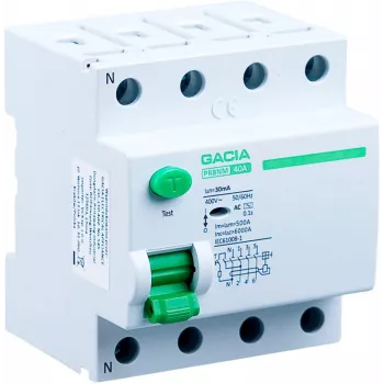 GACIA PR8NM 4P 25A 30mA A tipo liekamosios srovės įtaisas (RCD) 4 polių 25A 30mA
