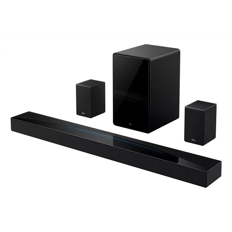 TCL Q85H PRO 5.1.2 kanalų garso juosta su belaidžiu žemų dažnių garsiakalbiu, 660W, Dolby Atmos, DTS:X, Bluetooth 5.3, Wi-Fi, HDMI 2.1 eARC, AI Sonic Adaptation