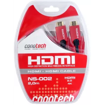 CONOTECH NS-002 HDMI 2.0 laidas 2m 4K 60Hz HDR auksu dengtas