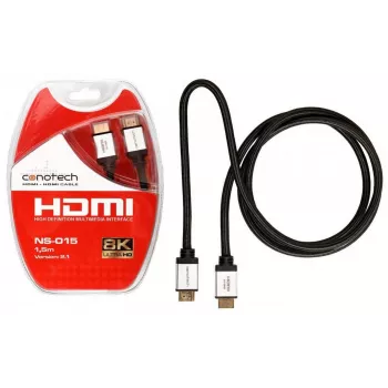 CONOTECH NS-015 2.1 8K HDMI kabelis 1,5m Ultra High Speed 48Gbps juodas