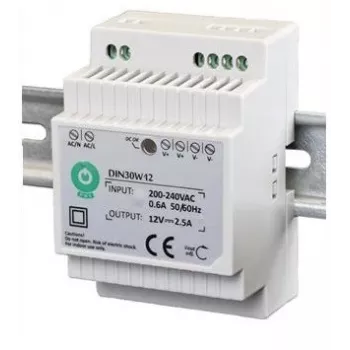 EURA DIN30W12 12V 2.5A DC DIN Rail maitinimo šaltinis