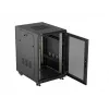 Lanberg 19 colio 18U 600x800 mm juodas ant grindų statomas stelažo korpusas su perforuotomis durimis (plokščios pakuotės)