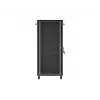 LANBERG 19 inch 27U laisvai pastatoma serverio spinta 600x1000 mm juoda su grūdinto stiklo durimis (plokščia pakuotė)