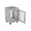 Lanberg FF01-6615-23SL Laisvai pastatoma 19 colių spinta 15U 600x600 pilka su perforuotomis durimis ir LCD plokščia pakuotė