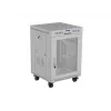 Lanberg FF01-6615-23SL Laisvai pastatoma 19 colių spinta 15U 600x600 pilka su perforuotomis durimis ir LCD plokščia pakuotė
