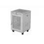 Lanberg 19 colio 15U 600x800 pilkas grindinis stelažas su perforuotomis durimis ir LCD (plokščioje pakuotėje)