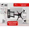 ART AR-57A Fiksuotas TV laikiklis sienai LED/LCD 17-42 colių juodas