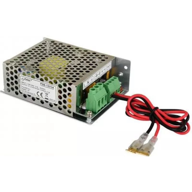 Pulsar PSB-12V3A 13.8V/3A buferinis maitinimo šaltinis, įmontuojamas, 170-260V AC įėjimas, 12-15V DC reguliuojama išėjimo įtampa, 12V švino-rūgšties akumuliatoriams 7-40Ah