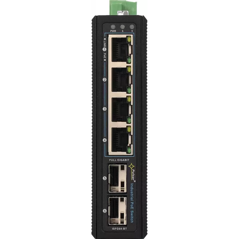 PULSAR ISFG64-BT pramoninis jungiklis (4x PoE, 2x SFP)