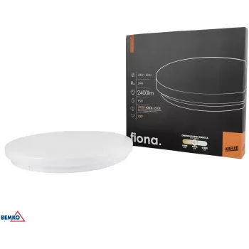 KAFLER FIONA LED lubinis šviestuvas 24W 2400lm, pasirenkama CCT 3000K/4000K/6500K, IP20, baltas