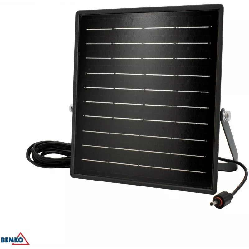 BEMKO SOLPAR Saulės LED prožektorius 10W 1500lm 3000/4000K IP65 Juodas su PIR jutikliu