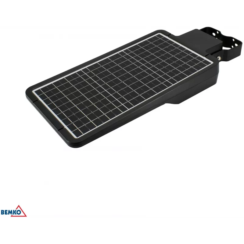 BEMKO SOLGER LED Saulės gatvių šviestuvas 40W 6000LM 3000/4000/6000K IP65 Juodas su PIR jutikliu