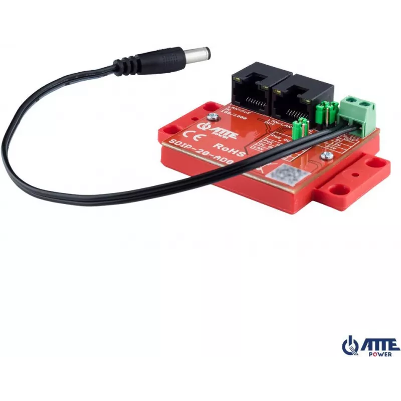 ATTE SDIP-20-AD0 PoE Step-Down Adapter 20W 12V DIN Rail