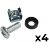 ATTE ADD-RACK2U1 2U 19 colių stovo montavimo adapteris su paprastomis montavimo angomis, juodas