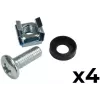 ATTE ADD-RACK2U2 Recessed Mounting Adapter 2U 19 inch Rack Black