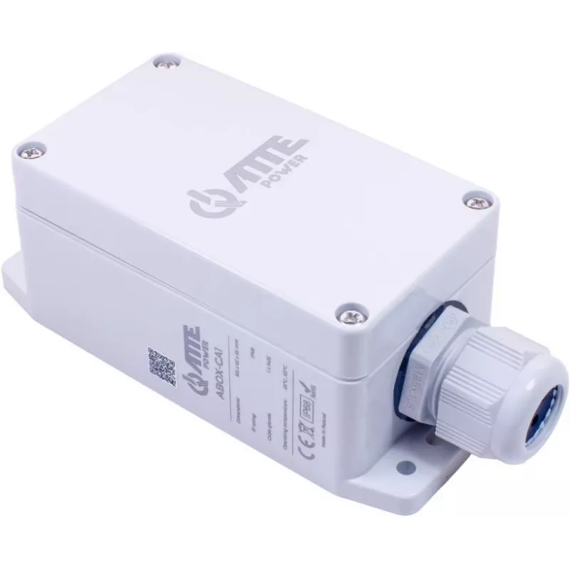 ATTE ABOX-CA1 Lauko jungiamoji dėžutė IP68 IK08 ABS šviesiai pilka 120x120x58mm