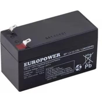 EUROPOWER EP 1.2-12 AGM akumuliatorius 12V 1.2Ah (6-9 metų tarnavimo laikas)