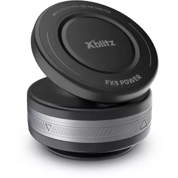 Xblitz FX9 Power automobilinis laikiklis su Qi belaidžiu įkrovimu, 10W, automatinis spaustukas, siurbtukas