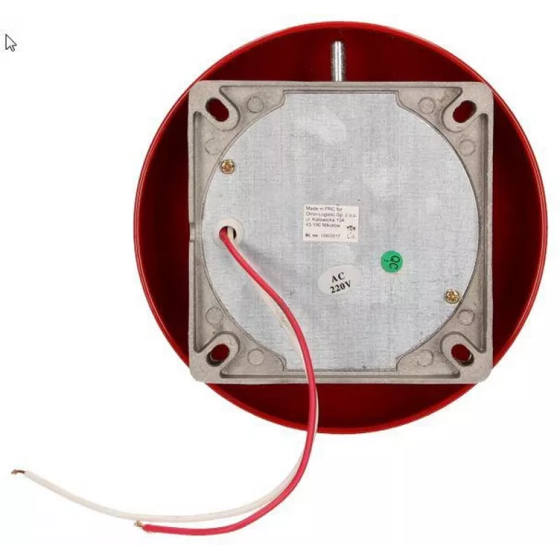 ORNO OR-DP-ML-131 mokyklinis skambutis 230V AC 85dB raudonas plieninis