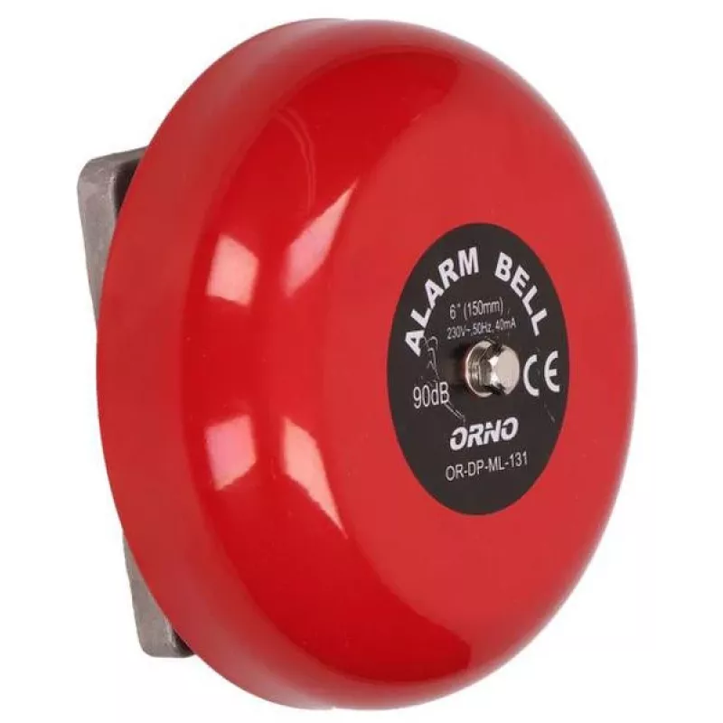 ORNO OR-DP-ML-131 mokyklinis skambutis 230V AC 85dB raudonas plieninis