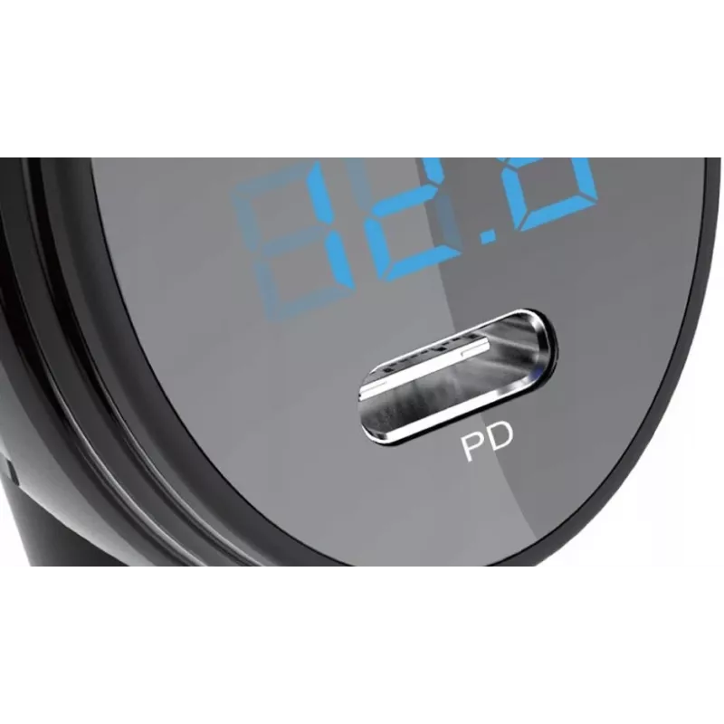 MBG Line HC67C Dvigubas cigarečių degiklio lizdo skirstytuvas su 3 USB-A prievadais, 120W, juodas