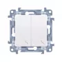 KONTAKT SIMON 10 modulių universalus jungiklis baltas 2x varžtiniai gnybtai 10AX 250V