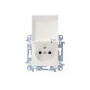 KONTAKT SIMON 10 1-Gang White Socket with Flap IP44 Spring Terminals 16A 250V