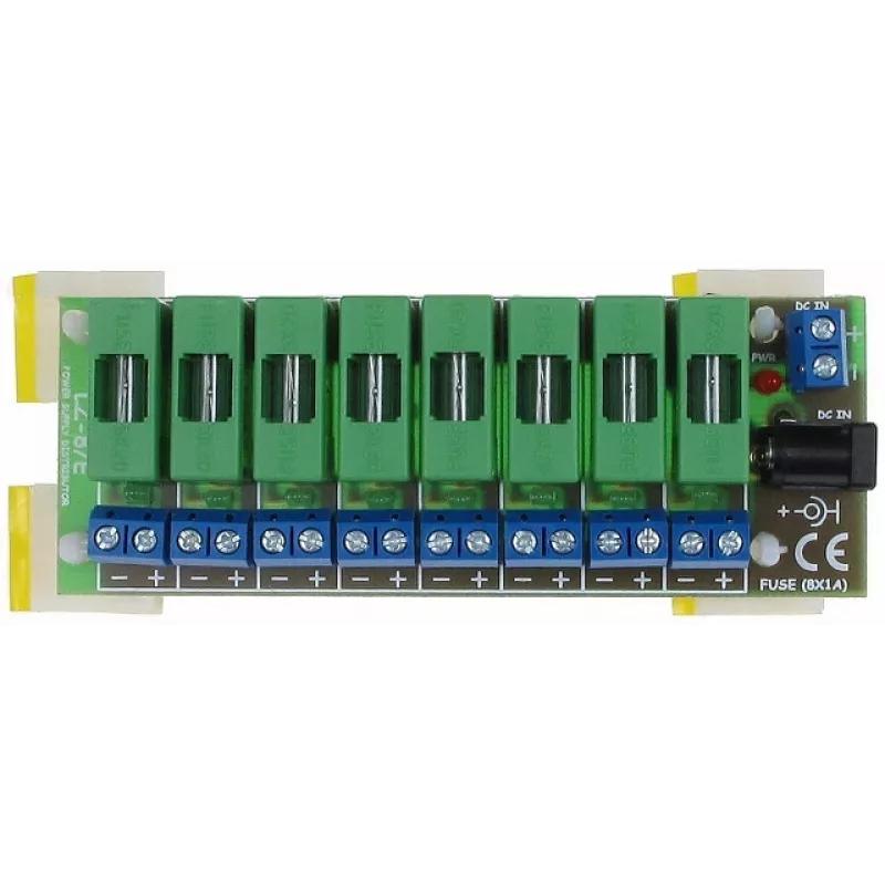 DELTA LZ-8/E maitinimo skirstytuvas, 8 išėjimai, 10-30V DC, 8A, gnybtinė jungtis